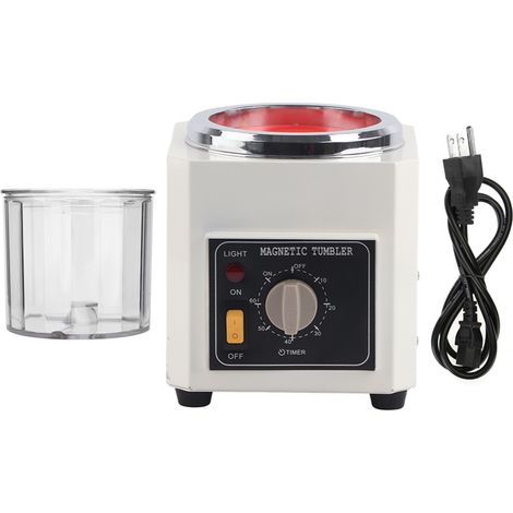 Polisseur magnétique à tambour pour bijoux, machine professionnelle de finition 110V, outil de polissage rotatif (1/5)