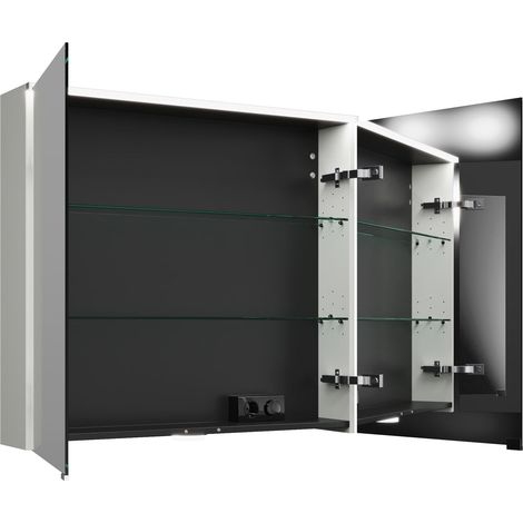 burgbad Eqio Spiegelschrank mit LED-Aufsatzleuchte und (1/3)