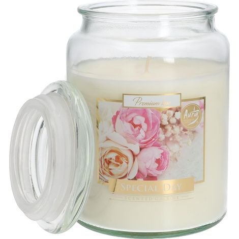 KOTARBAU Bougie parfumée dans un verre avec couvercle - Idée cadeau - Bougies décoratives d'aromathérapie - Durée de combustion jusqu'à des heures (grand jour spécial) (1/5)