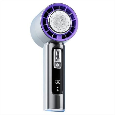 1 Ventilateur, 4000 mAh, Rechargeable USB, Haute Vitesse, Semi-Conducteurs, Extérieur, Gris (1/5)