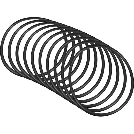45x41x2mm Nitrile Rubber O-Rings 10 Pieces Round Black (1/5)