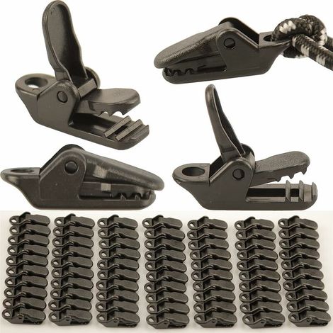 Kaelt - BDD 70pcs Clip de Fixation Bache Auvent, Clips de Verrouillage Clips de Bâche Clips Toile de Tente en Linoléum en Plastique pour Bache Auvent, Pinces à Bâche Tarp Clip Tent Clip (1/5)