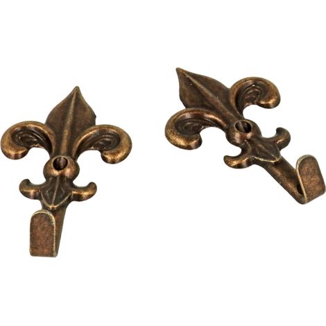 Ganci per quadri modello "Giglio" 19 x 32 mm. finitura bronzata 5 pz.