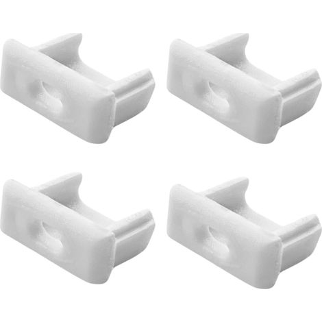 Kit Evotrade 4 Embouts Pour Goulotte LED Mini – Finition Soignée, Compatible Mini, Idéal Cuisines Et Séjours – Blanc