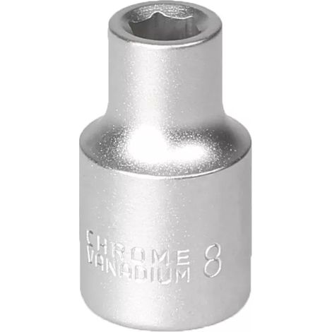 Chiave a bussola in acciaio MJW da 1/2" ad angolo esagonale da 8 mm, 1 pezzo (1/2)