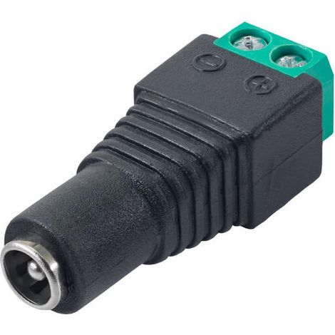Conector de alimentación de CC Akyga AK-SC-17, enchufe trenzado UTP de 5,5 x 2,1 mm para CCTV y LED (1/2)