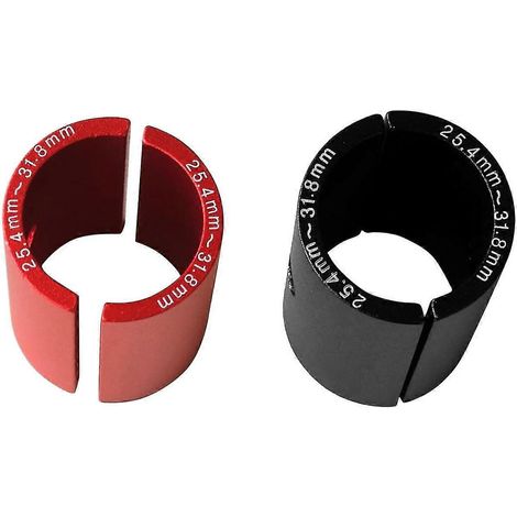 2set Bike Guidon Bar Shim Spacer Stem Reducer Taille Réduction Bushing Sleeve 25,4mm à 31,8mm Schwarz (1/5)