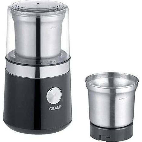 Graef CM102EU Molino de café eléctrico negro y acero inoxidable (1/3)