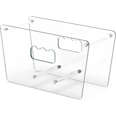 Présentoir en acrylique transparent à 4 niveaux pour parfums et cosmétiques – Organiseur de comptoir robuste pour cuisine – 30 x 28 x 20 cm (B) (1/5)