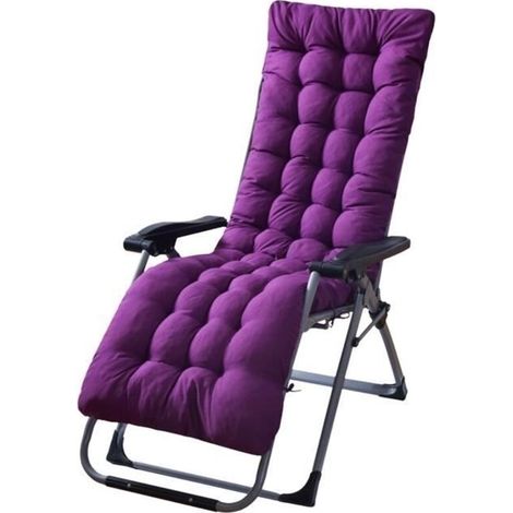 Coussin de Chaise Longue Extérieur,Coussin transat Jardin, Coussin Bain de Soleil, Coussin Chaise Longue Pliable - 170x48x8cm (1/4)