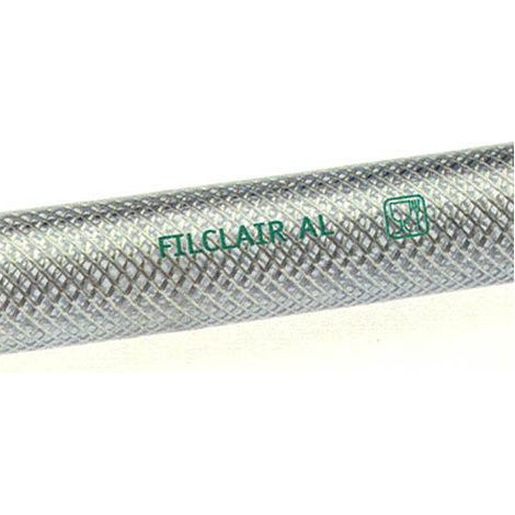 Tuyau souple transparent 12x19mm longueur 25m – PVC sans phtalate pour liquides alimentaires et air comprimé – Renfort textile pour flexibilité – Alfaflex