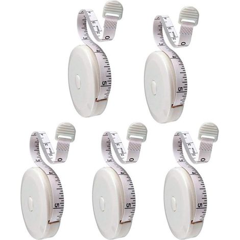 Mètre ruban souple, ruban de couture rétractable, 5 pièces.