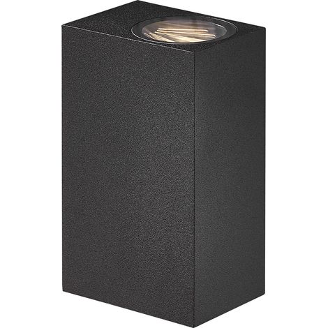 Applique murale ASBOL Kubi Aluminium Noir, H.15 - IP44 - LED Module /Nordlux Extérieur (1/5)