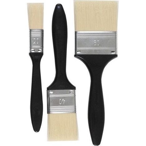 Lot de 3 pinceaux pour peindre toute surface 1er prix, 20 / 40 / 60 mm (1/2)