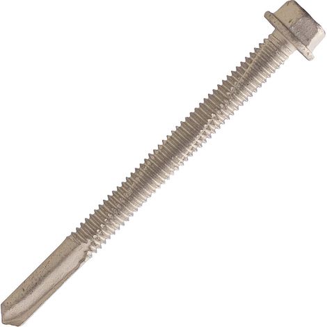 Vis autoperçeuse tête hexagonale acier zingué blanc TH Ø4,2x13mm - Lot de 6 blister de 50 (1/3)
