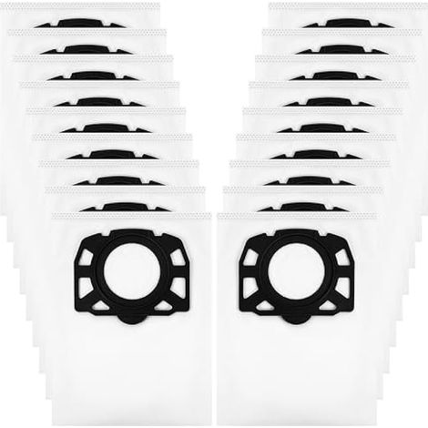 18 sacs d'aspirateur compatibles Karcher WD2 Plus Hoover, sacs solides pour aspirateur eau & poussière Karcher WD 3 Battery, KWD 1, 2, 3, MV 3, WD 3.200 à WD 3.800 M, SE 4001 4002