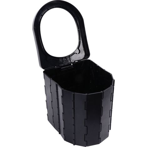 Klappbare Autotoilette, 300 kg Tragkraft, faltbar, tragbar, komfortable Höhe, porta pott für Camping und Reisen, oval (1/5)