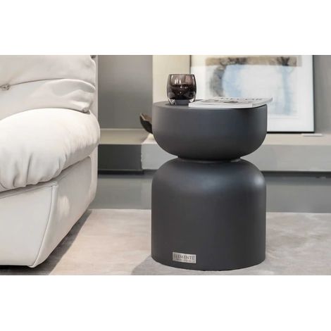 CHRONOS Table d’appoint en béton  minimaliste  fonctionnel  35 x 35 x 46 cm (1/2)