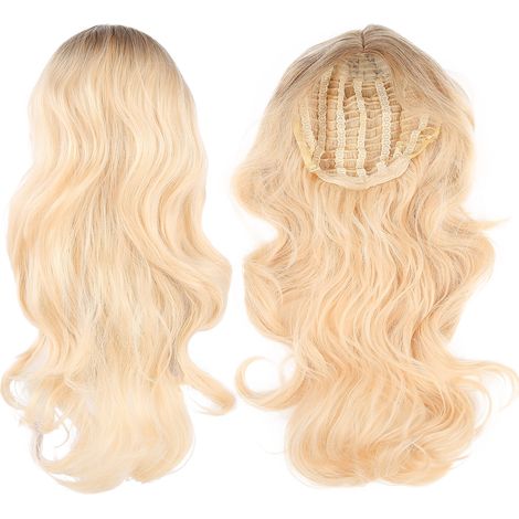 Synthetische Lockenperücke mit goldenem Ombré-Effekt, 68 cm, für Damen (lc356) (1/5)