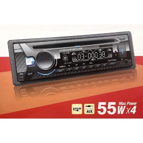 Autoradio Autoradio Cd Dvd Mp3 Mp4 Sd Usb Aux 55w X 4 Panneau Avant Amovible