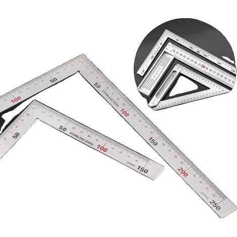 Équerre en Acier Inoxydable, 30mm x 50mm, Design à Angle Droit, Mesure Précise, Compatible avec le Travail du Bois (1/2)