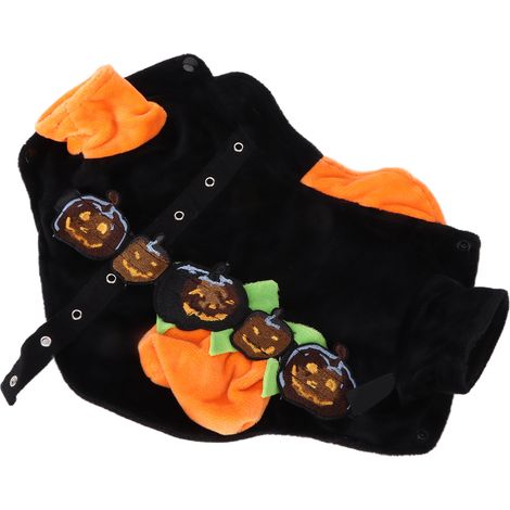 Déguisement de citrouille d'Halloween pour chien, tenue de cosplay amusante pour petits chiens (taille M). (1/5)