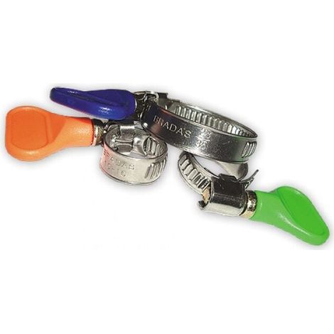 10 Collier Serrage Papillon Inox 30-45mm, pour Tuyaux et Raccords (1/2)
