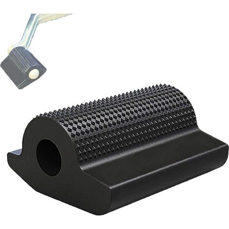 Manchon Caoutchouc Pedale Protege Chaussure Moto, Embout de Protection de Selecteur de Vitesse Moto Antidérapant Noir de Largeur 39mm et diametre Interne 8mm (1/4)