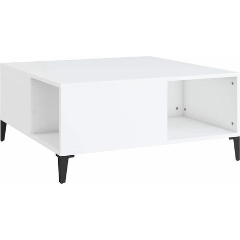 Maison Exclusive - Tavolino da Salotto Bianco 80x80x36,5 cm in Legno Multistrato (1/5)