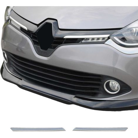 Moulure Garniture de Pare-chocs Avant Compatible avec Renault Clio 2012 à 2019, Moulure Bande en Acier Inoxydable Argent (1/5)