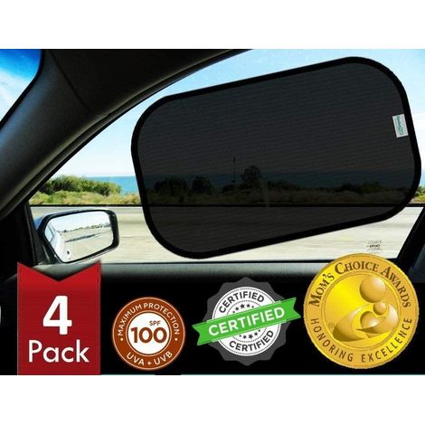 Pare-soleil pour voiture, camion, fourgonnette, SUV (4 pièces) bloquant 99,79 % des UVA et 99,95 % des UVB (1/5)