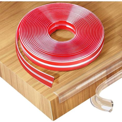 6 Mètres Bande Coin de Table Protection Bebe, Transparent Bande Protection Meuble, Pré-adhésif PVC Protecteur des Bords, pour Les Tables, Rebords de Fenêtres, Murs (1/5)