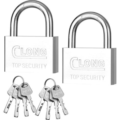 Lot de 2 Petits Cadenas Casier avec 8 Clés 40 mm Petit Cadenas Cadenas de Valise Cadenas à Bagage Cadenas a Clé pour Sacs de Voyage Valise Armoires Casiers Sac de Voyage Boîte à Outils (1/5)