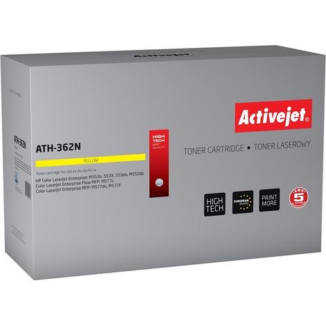 Activejet ATH-362N Hp Printer Toner. Compatible with HP 508A CF362A Supreme 5000 pages yellow.