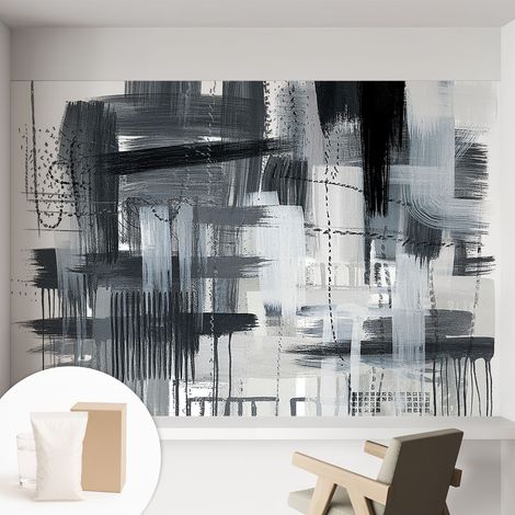 Papier peint intissé avec imprimé pour intérieur moderne application facile a motif - Colle incluse gratuite Art moderne 152x104 cm (1/5)