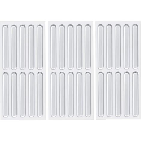 Lot de 30 patins de protection adhésifs en silicone transparent pour meubles, protections anti-rayures et amortisseurs de chocs pour tiroirs (1/5)