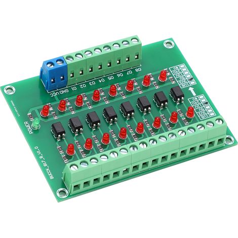 Convertisseur de tension module 8 canaux isolation optique signal PLC niveau logique résine (1/5)