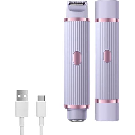 2-in-1 Nass- und Trockenhaartrimmer & Rasierer für Damen (lila). (1/5)