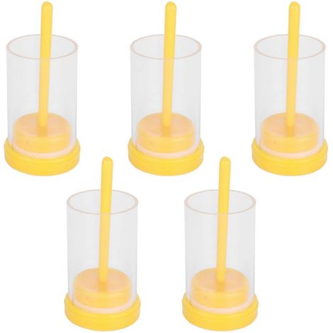 Tube de marquage pour cage à reines (lot de 5) - Accessoire apicole léger en plastique (1/5)