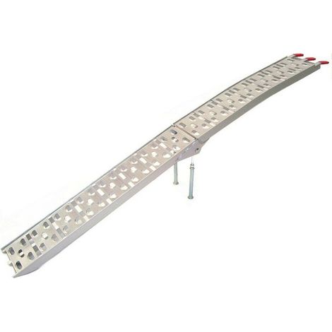 1 x ALU Rampe mit Stütze Auffahrrampe 340 kg Verladerampe 06068 Klappbar faltbar