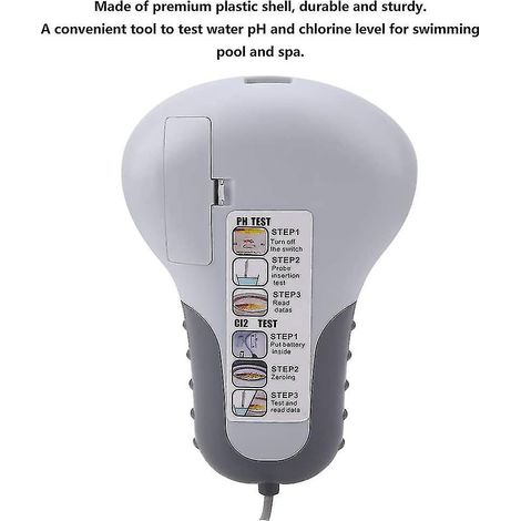 Testeur de pH portable numérique avec écran LCD pour piscine et analyse de la qualité de l'eau - Stylo analyseur de pH haute précision (1/4)