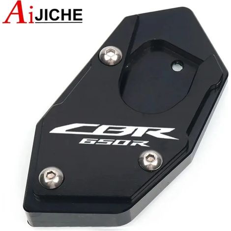 (CBR650R-Noir) Extension de béquille latérale CNC pour moto, compatible avec HONDA CB650R CBR650R 2019-2023 maxpower (1/2)