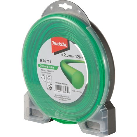 Makita Round Trim Mähfaden rund 2,0 mm 126 m ( E-02711 ) für Akku Freischneider UR 002 G