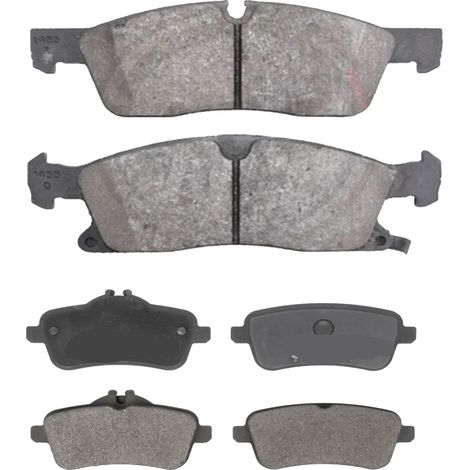 KIT PASTIGLIE FRENO ANTERIORI E POSTERIORI compatibile con MERCEDES-BENZ SLC (R172) / PASTIGLIE FRENANTI AUTO OEM P 50 069,P 50 140 / SOSTITUZIONE DIRETTA / BASSA POLVERE / SILENZIOSO (1/4)