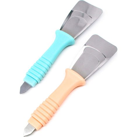 Ensemble deux pièces comprenant une pelle à dégivrage pour réfrigérateur, une pelle à glace multifonctionnelle, un accessoire de cuisine pour congélateur et un dégivreur en acier inoxydable. (1/3)