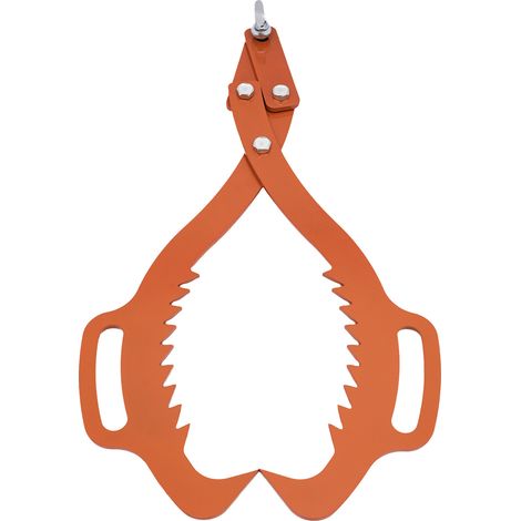 Pince forestière en acier au carbone, pince à dos avec force de traction de 1000 kg pour troncs d'arbres jusqu'à 635 mm pour différents troncs et barres (orange) (1/5)