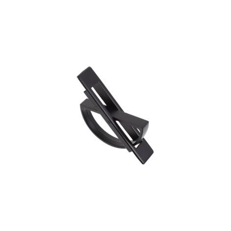 Juego de 2 tiradores empotrados Tatami para puertas, tiradores ocultos de aleación de aluminio, prácticos pomos empotrados para cajones, armarios y muebles bajos (negro)