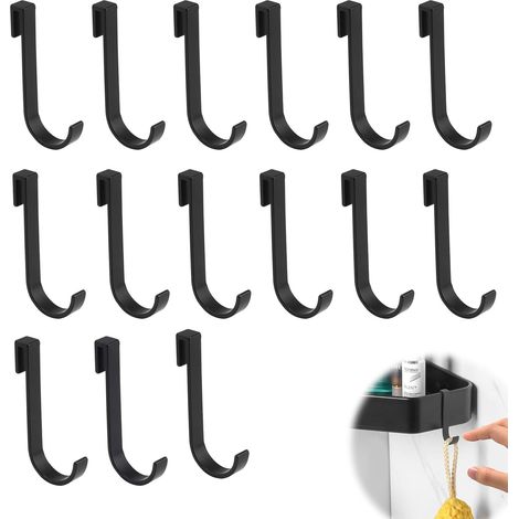 Crochets de Douche, 15 Pièces Crochet Suspendre, Amovibles, Serviette Salle Bain, pour Serviettes Cuisine, Salon, Chambre à Coucher - (1/5)