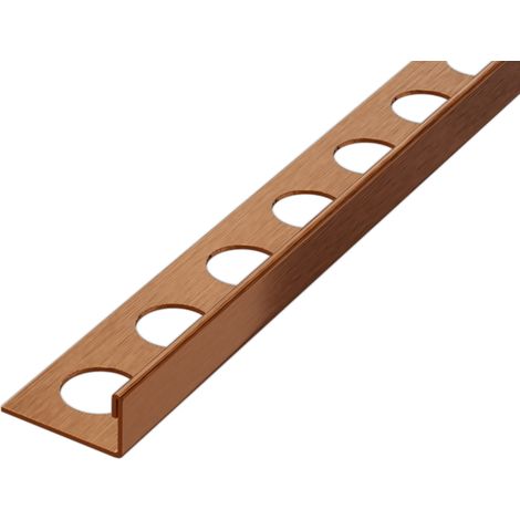Eckprofil J aus Edelstahl für Fliesen 10mm x 2700mm - Kupfer satiniert