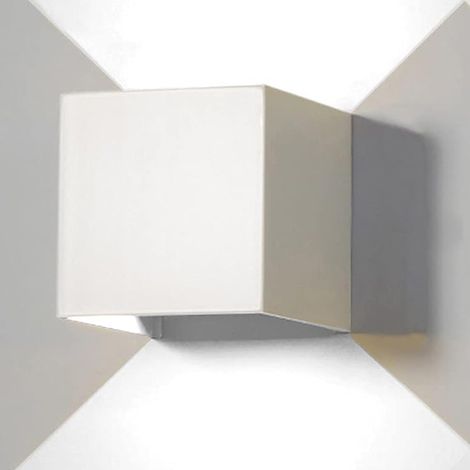 lumière blanche Applique Murale Exterieur Led, 6000K Lampe Murale Intérieure Blanc, Angle de Faisceau Réglable, étanche pour Salon Chambre Escalier (1/5)